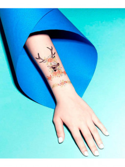 Tatouage éphémère - Floral Fawn