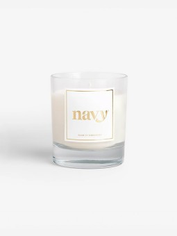 Bougie Signature Navy – Mandarine & Bois de Santal