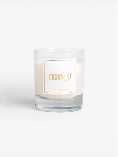 Bougie Signature Navy – Mandarine & Bois de Santal