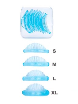 Silicon pads crantés glueless