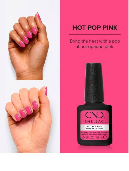 Shellac Hot Pop Pink CND