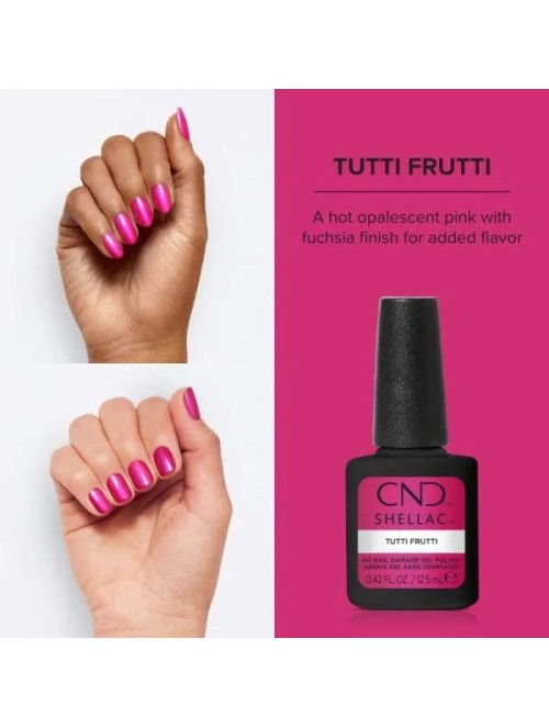 Shellac Tutti Frutti, vernis semi permanent rose intense