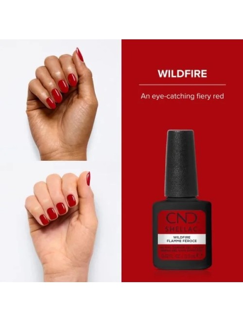 Shellac Wildfire, vernis semi permanent rouge