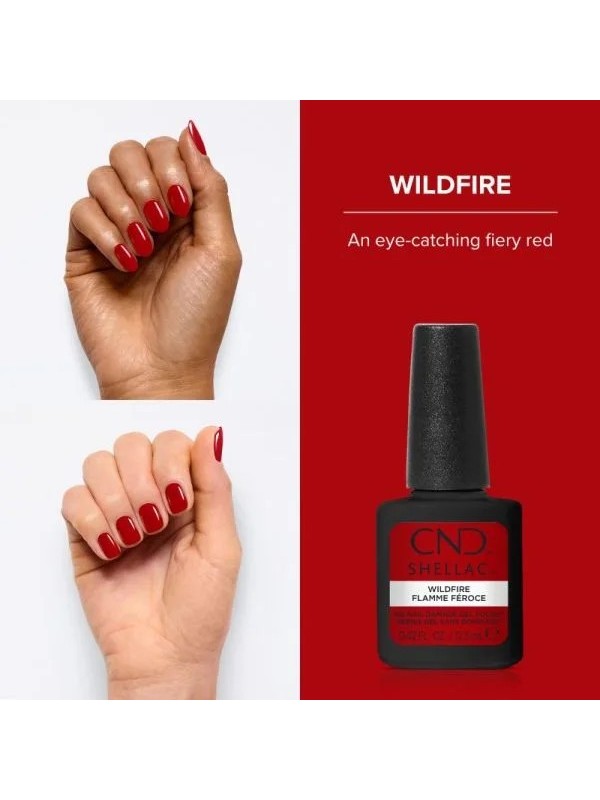 Shellac Wildfire, vernis semi permanent rouge