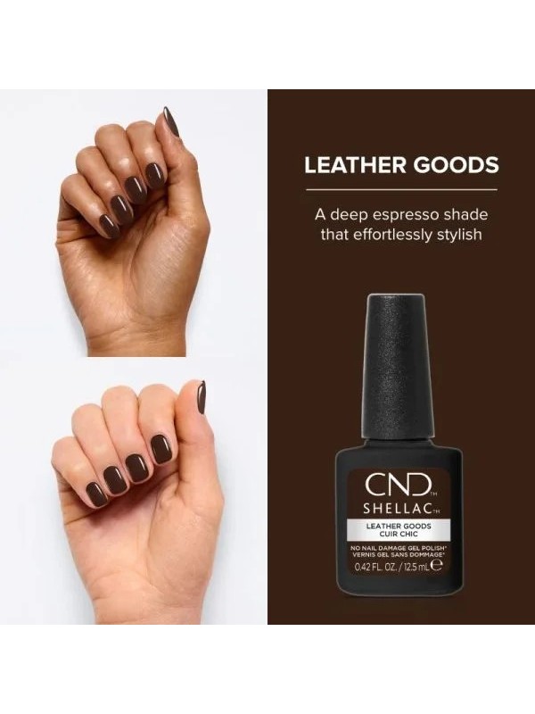 Shellac Leather Goods CND vernis semi permanent