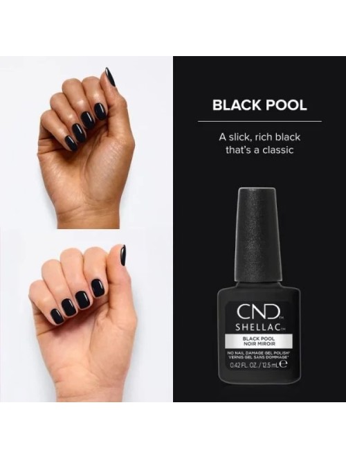 Shellac Black Pool, vernis semi permanent noir