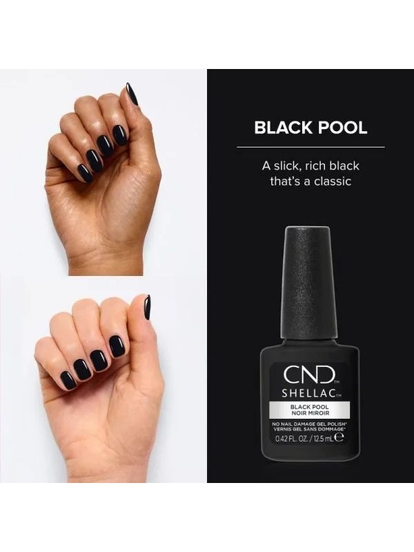 Shellac Black Pool, vernis semi permanent noir